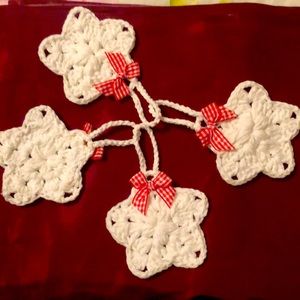 Christmas Ornaments set of 4 handmade crochet